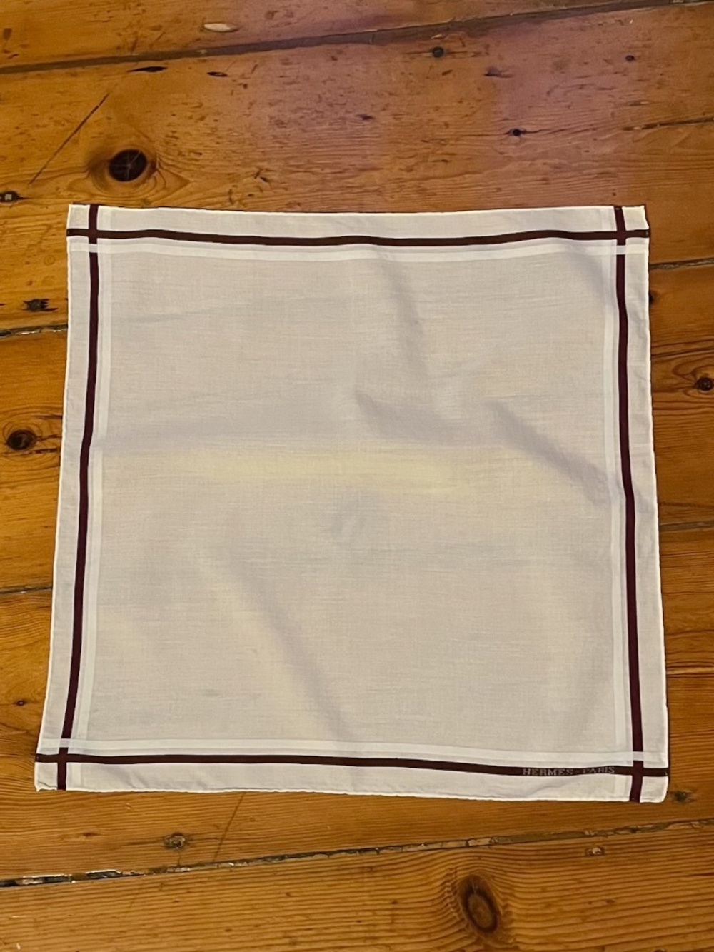 HERMÈS Handkerchief in jacquard cotton with hand-rolled edges